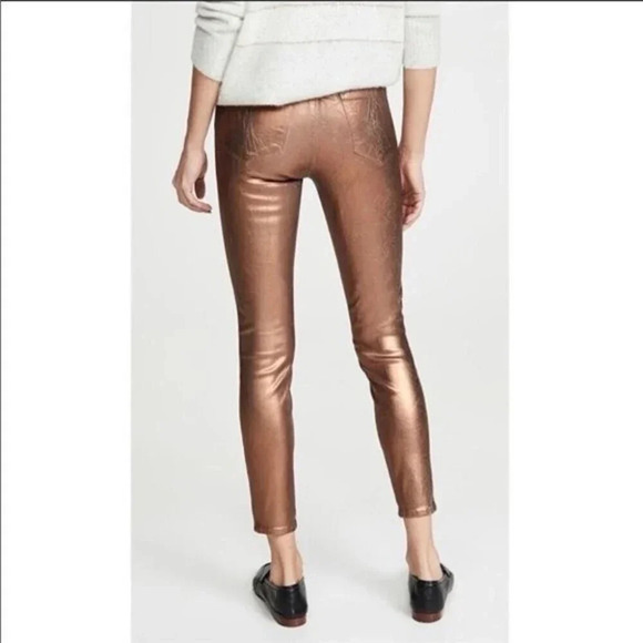 NWT L’Agence Margot Metallic HighRise Skinny Jeans - Picture 3 of 16